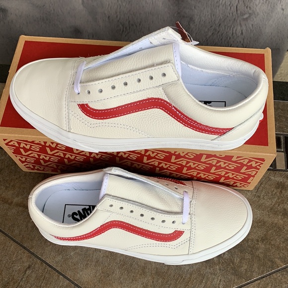 VANS OLD SKOOL LEATHER POP Trwht/Chili Pepper WMNS - Picture 6 of 14